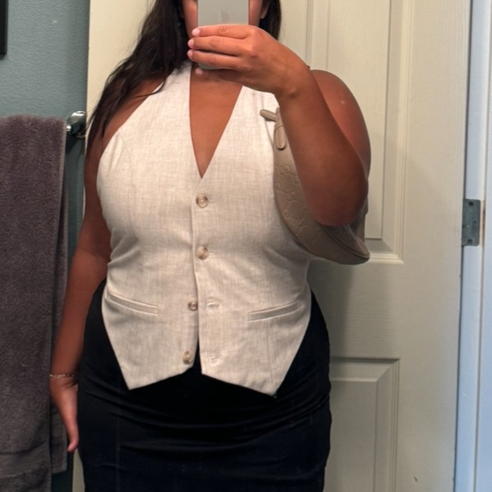 Abercrombie & Fitch Cream Halter Top